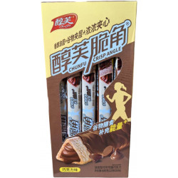 Хрустящее бисквитное печенье с отрубями Crisp Angle с шоколадной начинкой