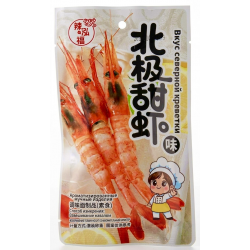 Снек соевый Jiangyou со вкусом северной креветки 20гр*14бл*30шт