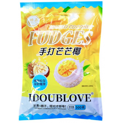 Конфеты жевательные Fudge с манговым пюре и кокосовым молоком 500гр*10шт в 1кор