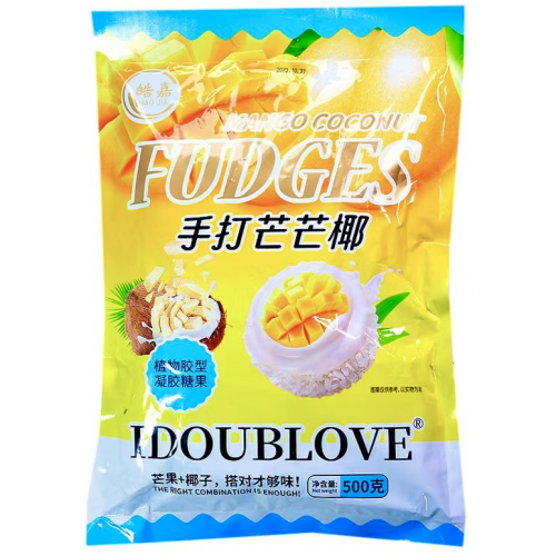 Конфеты жевательные Fudge с манговым пюре и кокосовым молоком 500гр*10шт в 1кор