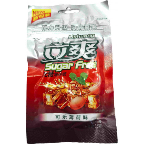 Конфеты мятные без сахара Lishuang со вкусом колы 15гр*24бл по 12шт