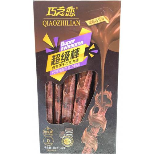 Шоколадные палочки QIAOZHILIAN с какао 24шт в 1кор