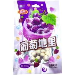 Жевательные конфеты Pingguo di li c виноградным джемом 30гр*12бл*20шт