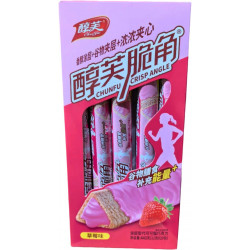 Хрустящее бисквитное печенье с отрубями Crisp Angle с клубничной начинкой