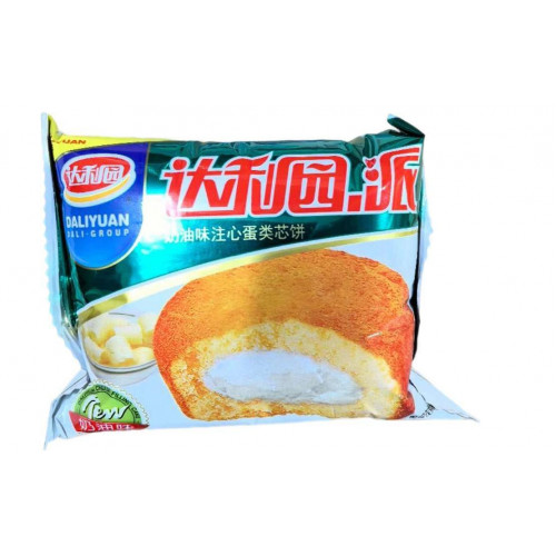Пирожное DALIYUAN PIE c начинкой сливочный крем 23гр*10шт*16бл-1
