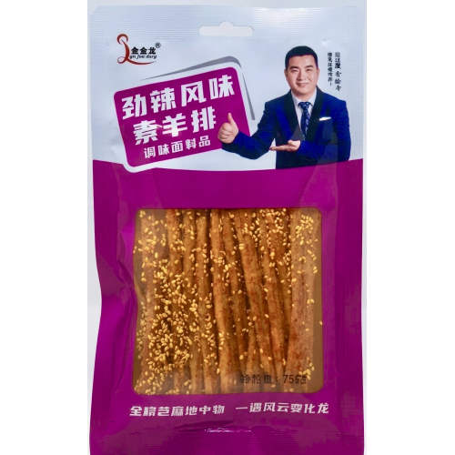 Снек соевый Yu jin long острые палочки с кунжутом 76гр*10бл*10шт