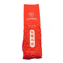 Чай зеленый крупнолистовой Cemya со вкусом клубники 100гр