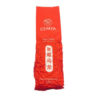 Чай зеленый крупнолистовой Cemya со вкусом клубники 100гр