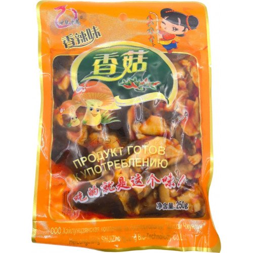 Грибы шиитаке маринованные острые Bao Shi 250гр*30шт в 1кор